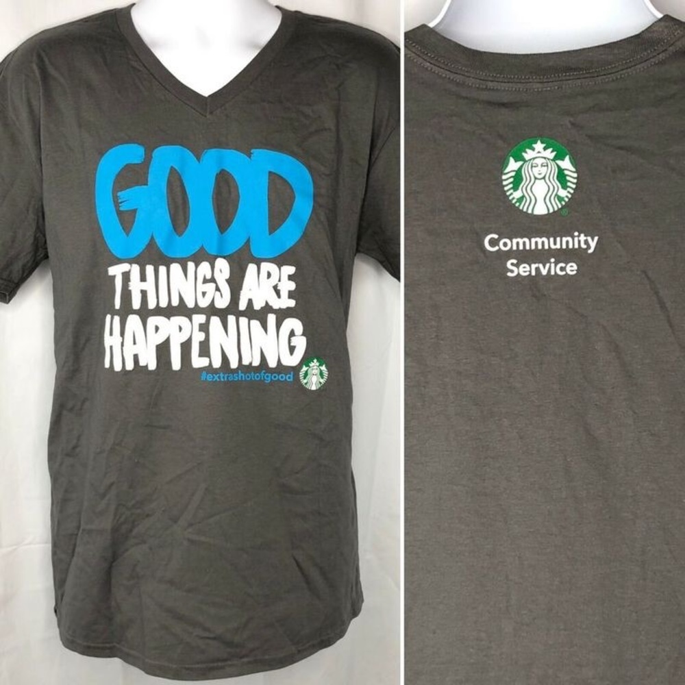 Starbucks Exclusive “Good Things Are Happening” T-shirt size Large